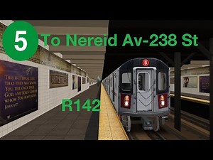OpenBVE HD 60 FPS: R142 5 train from Flatbush Av to Nereid Av-238 Street (PM Rush)