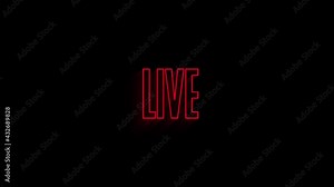 LIVE Intro Title Video Template for TV, Online, Blogger or Streamer channel. Stock Video