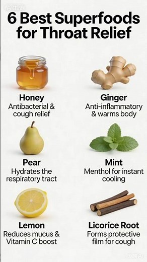 6 Best Superfoods for Throat Relief