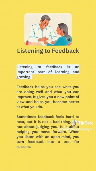 Listening to Feedback #english #englishlesson #englishtips #englishlearning #englishlanguage #englishclass #englishvocabulary #englishspeaking #readings #reading