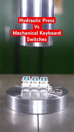 Hydraulic Press vs Mechanical Keyboard Switches keychain 😱