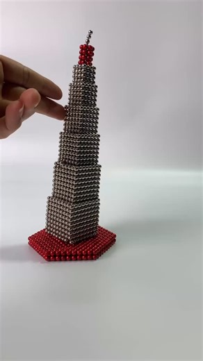Magnet tower, clicking sound 🧲🗼 #asmr #magnet | NHlab