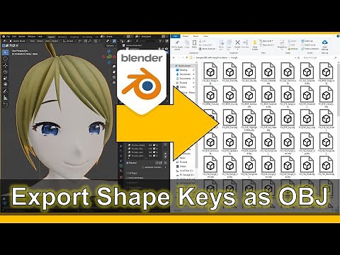 Blender export all Shape Keys as OBJ in one click | Full Tutorial