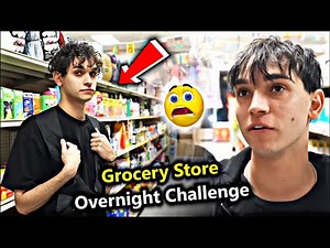 Epic Grocery Store Overnight Challenge | Lucas and Marcus