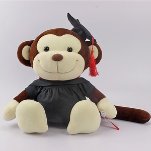 [Hot Item] 25cm Long Tail Cute Stuffed Graduation Monkey Plush Toy
