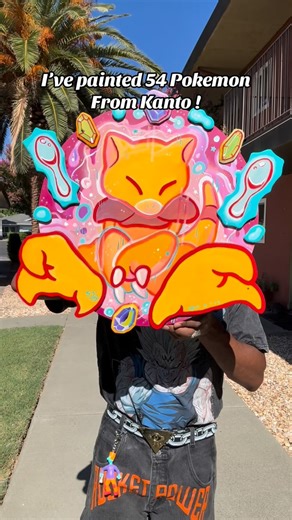 Paint Them All 🎨 on Instagram: "I’ve painted 54 / 151 Pokemon 🎉 - I love Abra’s design and that he’s a sleepy Pokemon #artreveal #pokemonreels #pokemonartwork #pokemoncommunity"