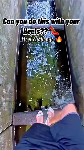 Can You Jump Into a Lake Wearing Heels? 😱👠 | High Heels Challenge #Shorts#heels#ootd#fashio