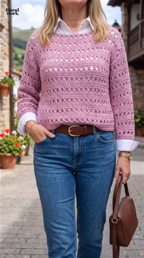 1 PIECE ONLY? 🧶 Top-Down Crochet Sweater