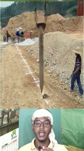 Pile Driving Machine | মেশিনের সাহায্যে চাপ দিয়ে পিলার পুতা হচ্ছে 🏗️⚙️ #shorts #construction #pile