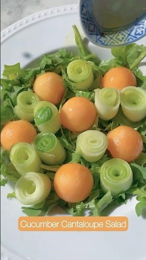 Cucumber Cantaloupe Salad 🥒🍈 | 5-Minute Recipe