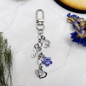Custom Silver Bag Charm Keychain, Purse Dangle Charm, Tote Accessories, Personalized Keychain for Her, Handbag Lover Gift - Etsy
