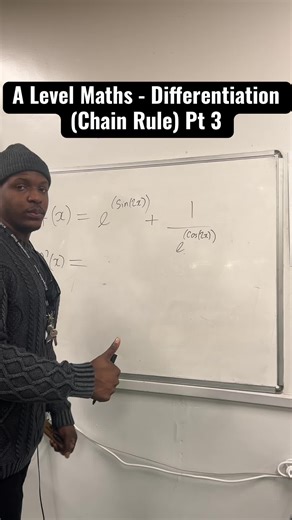A Level Maths - Differentiation using the Chain Rule Pt 3 #math #EduTok #alevelmaths #stem #studywithme