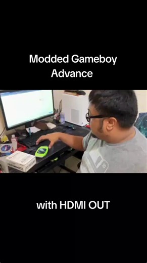 Modded my Gameboy Advance to have HDMI out. #creatorsearchinsights #gameboy #gameboyadvanced #modded #nintendo