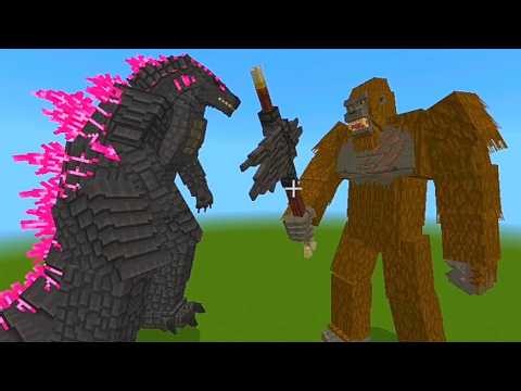 Godzilla vs Kong in Minecraft
