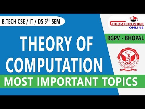 RGPV Theory of Computation (TOC) Most Important Topics | RGPV B.Tech CSE / IT / DS 5th Sem