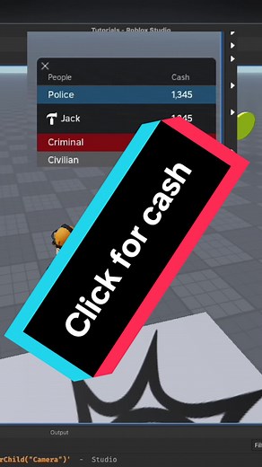Learn Click for Cash Creation in Roblox Studio