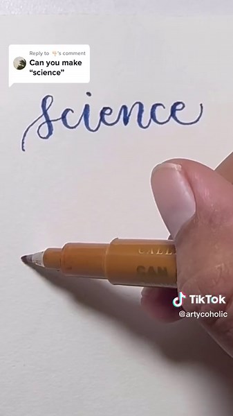 Lettering Exercise: How to Write Science in Cursive | Calligraphy Tutorial