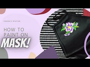How To Paint On Mask | Hand Painted Mask | Simple Painting On A Black Mask