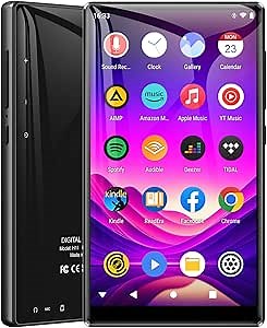 80GB MP3 Player with Bluetooth and WiFi，MECHEN 5" IPS Touch Screen 1080P Music Player with Spotify，Deezer，Pandora，Amazon Music，Android MP3 Player with Audible，HiFi MP4 Player with Speaker (Black)