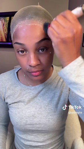 Blonde wig install this was a lil different for me but it’s cute IG 🥲 #wig #wiginstall #asmr