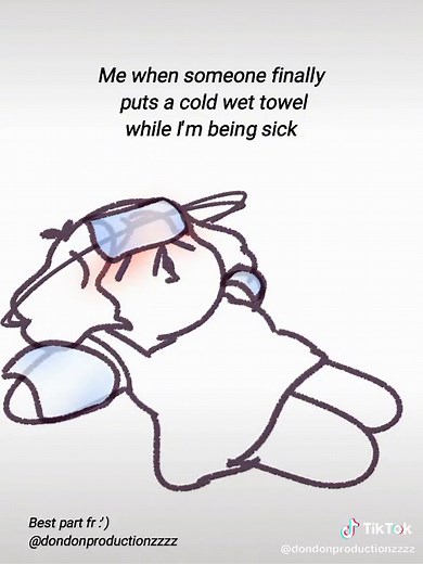 Recovering from Fever and Sore Throat - Animation Art TikTok