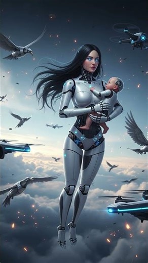 AI Mom Takes Her Baby on Their First Flight ☁️🤖👶
