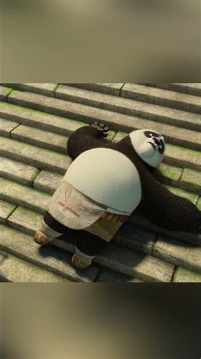 Kung fu Panda - Po tried to climb the stairs | Kung fu panda @4nimanime #shorts #anime