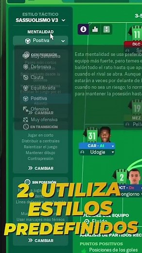 Tres CONSEJOS para que tu TÁCTICA FUNCIONE en Football Manager 2022