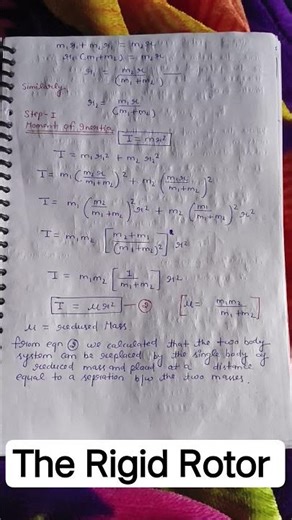 The Rigid Rotor (Quantum mechanics) #msc #notes #shorts