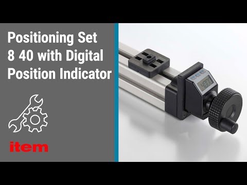 How is the Positioning Set 8 40 with Digital Position Indicator from item installed?