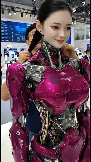 Humanoid Robot Girl Under Repair | Futuristic Lab Scene #AI #SciFi