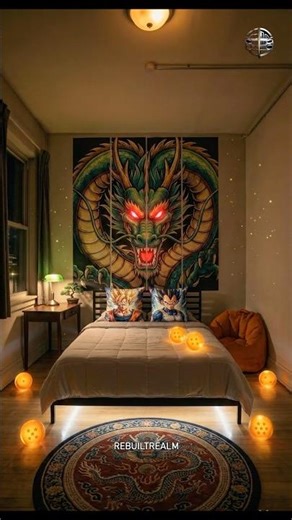 Anime Bedroom Transformation 🤯 Dragon Ball Setup Goes INSANE 🔥#timelapse #anime #goku