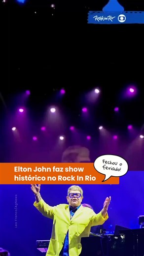 Elton John Rock in Rio 2026: show de encerramento no Palco Mundo