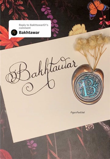 Calligraphy Writing: Beautiful Left-Handed Name Art