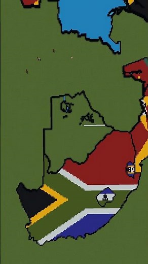 Medium Scale Botswana #botswana #africa #maps #flags #minecraft