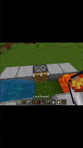 How To Make An Automatic Cobblestone Generator. #minecraft #shortvideo #shorts