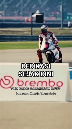 Dedikasi Sejak Dini Veda di balap motor 👍