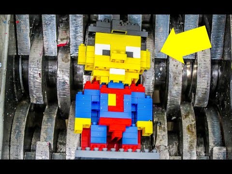SHREDDING A LEGO SUPERMAN! TOYS GET DESTOYED AND RECYCLED