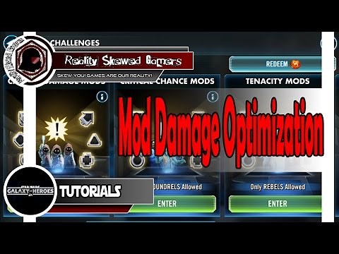 SWGOH Tutorial: Mod Damage Optimization | Star Wars: Galaxy of Heroes #swgoh