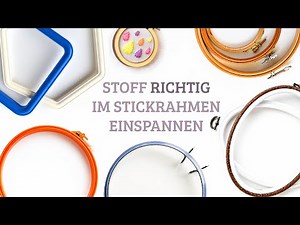 How to easily and quickly stretch your fabric into an embroidery frame