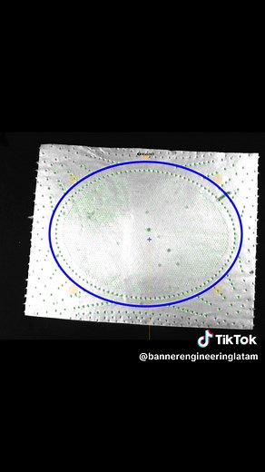 Detección y ubicación de grabado de papel higiénico con Smart Camera VE de Banner Engineering #papelhigienico #sensores #detección #ingeniería #industria #automatización #bannerengineering