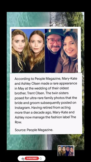 Mary-Kate and Ashley Olsen Reunite for Brother Trent Olsen's Wedding