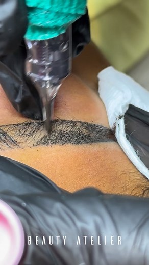 Onyekachi Iroha on Instagram: "Ombre Brows are created with Microshading - a semi-permanent makeup technique that gives brows a soft, powder-filled finish 💁‍♀️! The ‘ombre’ effect gradates gently from light (front) to dark (tail), mimicking natural brows filled with powder 🖌️. Think of it like shading with a brow pencil, but LONG-LASTING! Perfect for effortless beauty #beautyatelier #bastudio #newbeautyspotinlagos #experiencebeauty #OmbreBrows #Microshading #SemiPermanentMakeup #