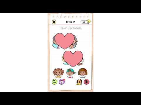 "Tap on 3 grandkids" Brain Test All-Star Level 12 Quick Guide