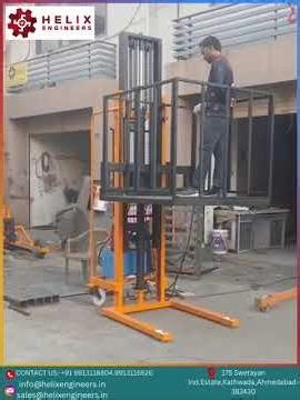 Hydraulic Cage Stacker Manufacturer | Helix Engineers Platform Stacker Call: 9913116804 #machine