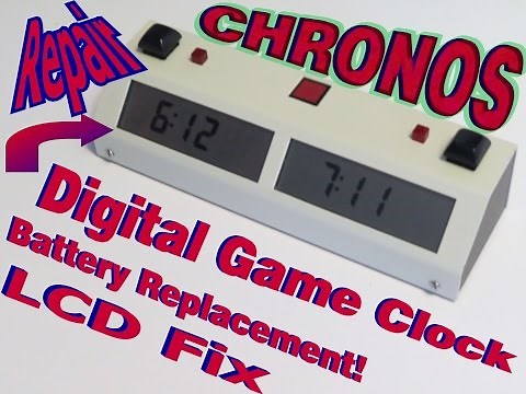 Chronos Digital Game Clock How To Replace Battery & Fix Broken/Display LCD Disassembly Breakdown