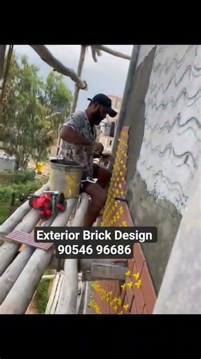 Amazing Brick Wall Cladding Work 🔥 | Perfect Brick Installation