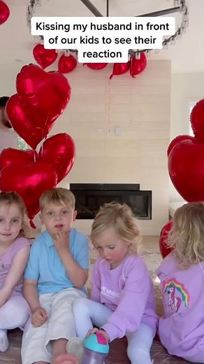 Kids reaction to parents kissing