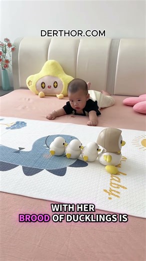 This rocking duck toy is so much fun! The mother duck with her brood of ducklings is so