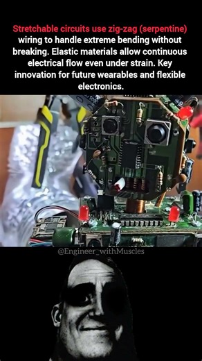 Unbreakable Circuit? Stretchable Electronics Explained 🔬⚡ #facts #science #shorts #technology #viral